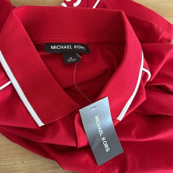 Michael Kors Red Polo Shirt NWT - Picture 4 of 5